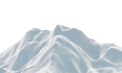 Snow mountain. Cold environment terrain.