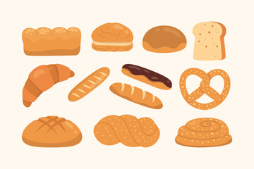 Bread and Bakery Illustration Set