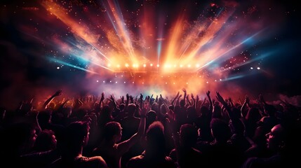 Starry Night Festival: Electric Music Performance Under Cosmic Skies. generative ai