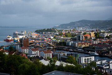 Naklejka na ściany i meble viewpoint of the Norwegian city 