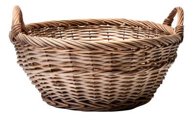 Wicker basket isolated.