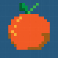 Orange icon pixel style design