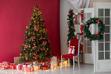 Toy Decorated Christmas Tree Winter Garland New Year