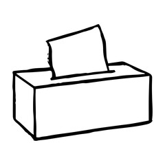 Tissue box cartoon illustration