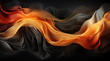 Digital Art of Orange and Black Textile Transparent Fabric Background