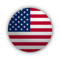 Flaga Stanów Zjednoczonych Przycisk - obrazy, fototapety, plakaty