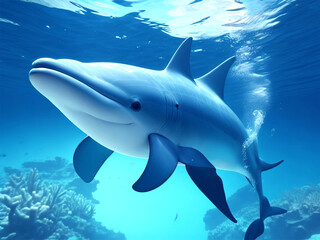 Fototapeta premium shark in the sea 