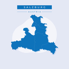 Obraz premium Vector illustration vector of Salzburg map Austria