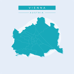 Vector illustration vector of Vienna map Austria