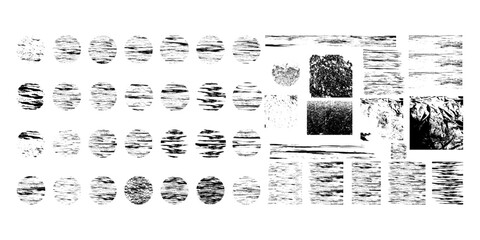 Set of grunge black and white. Abstract pattern monochrome The texture of the spots of print and design Vector