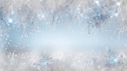 christmas background with snowflakes and copy space