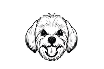 Maltese Dog: A Detailed Vector Illustration Celebrating This Graceful Breed