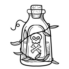 Hand Drawn Boho Witch Doodle 