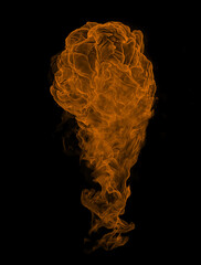 Fire flame on transparent overlay black background isolated. Royalty high-quality free stock image of Fire burn flame isolated, abstract texture. Flaming explosion effect with burning overlays