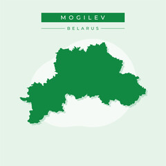 Vector illustration vector of Mogilev map Belarus