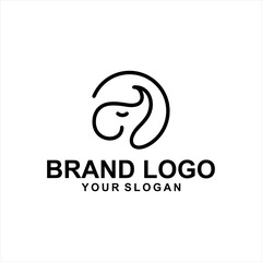 elephant outline black logo vector