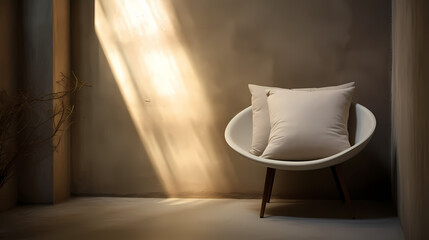 Contemporary Design: Empty Seat Embellished by a Pillow