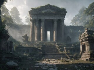 Fototapeta premium ancient temple in archaeological site country