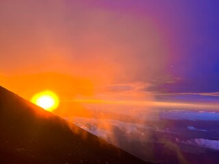 富士山からの朝日
