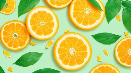 Obraz premium seamless pattern with oranges
