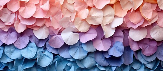 Fototapeta premium Horizontal banner with texture of handmade flower petal paper