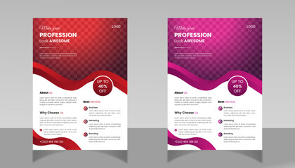 Corporate flyer design vector template, Creative and modern flyer you can used commercial business.