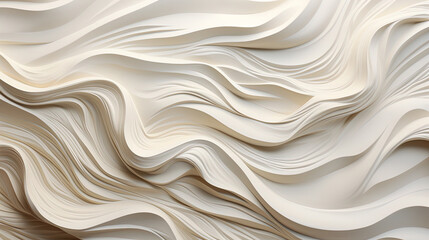 Digital Art of White Liquid Paint Wavy or Curvy Texture Abstract Art Background