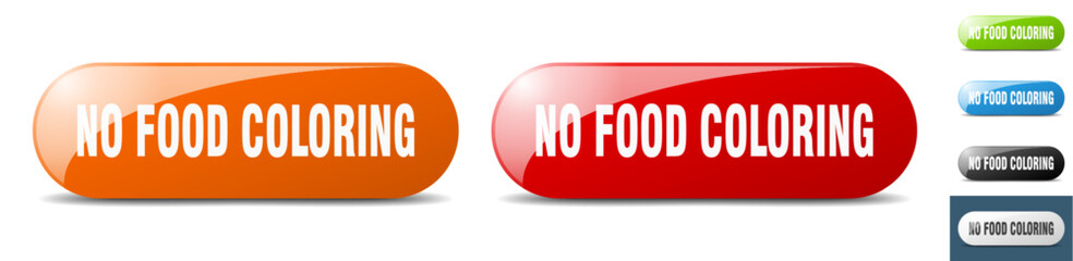 no food coloring button. key. sign. push button set