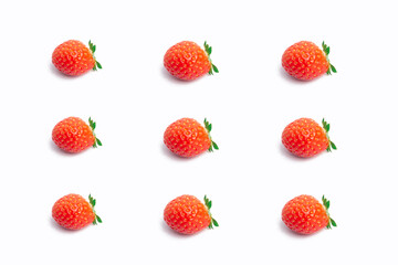 strawberry isolated on white background. negative space