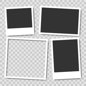 Photo frames. Photo frames, isolated. Template mockup photo frame different shapes. Vector illustration