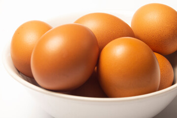 photo of eggs isolated on white background