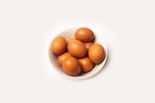 photo of eggs isolated on white background