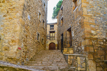 a street in Culla, a medieval Spanish village
