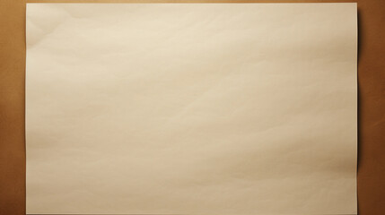 Blank A4 Horizontal Old Paper Mockup. Top view close-up paper texture background.