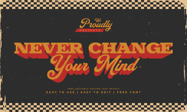 vintage retro classic colourful shabby worn editable text effect alphabet font typography typeface