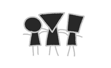 友達のシルエット