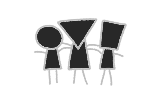 友達のシルエット