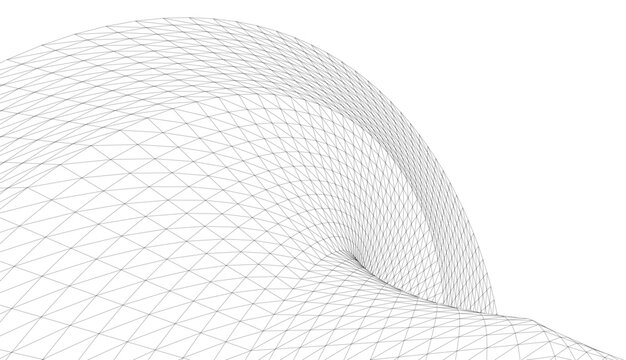 Abstract geometric shape 3d illustration