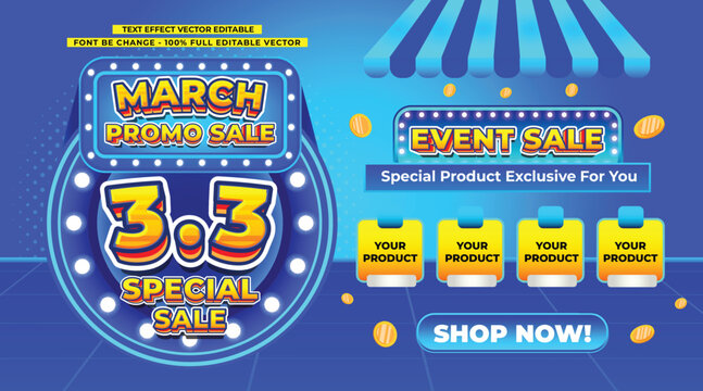 3 3 MARCH PAYDAY SPECIAL SALE EVENT 3D TEXT EDITABLE CASHBACK DISCOUNT FLASH SALE SOCIAL MEDIA PROMO GIVEAWAY TEMPLATE BACKGROUND