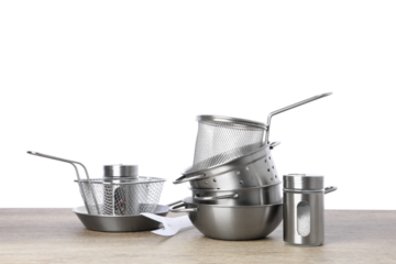 PNG,metal pans, isolated on white background