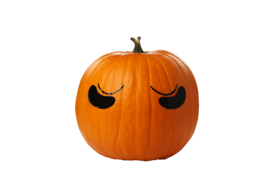 PNG, Pumpkin with eye patches, isolated on white background