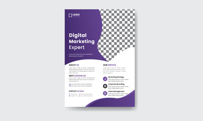 Corporate Business flyer template. digital marketing corporate business flyer design template