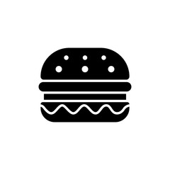 Delicious burger icon food beverages simple and modern