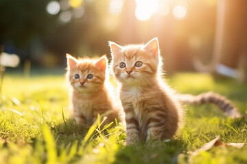a pair of cute cats