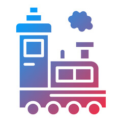 Vector Design Steam Train Icon Style
