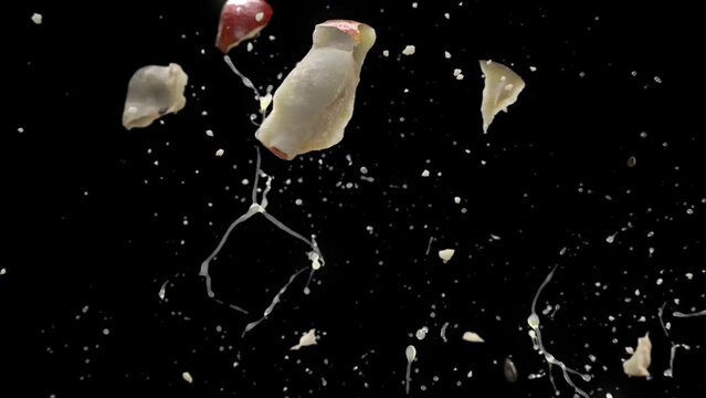 Apple Explosion on Alpha Channel