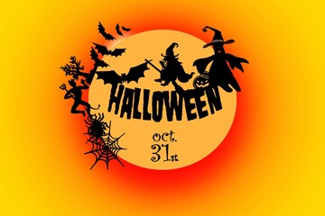 happy halloween text design background