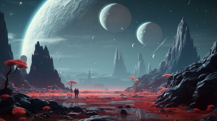 A charming, AI-driven exploration of a distant alien planet