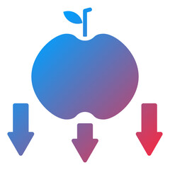 Obraz premium Vector Design Falling Apple Icon Style