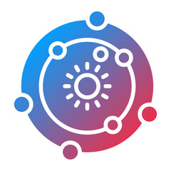 Obraz premium Vector Design Solar System Icon Style